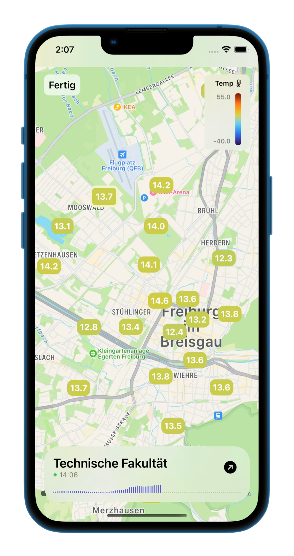 uniWeather iOS - Map